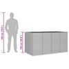 vidaXL Cushion Box Gray PE rattan 76.4x39.4x40.6 in Cushion Box