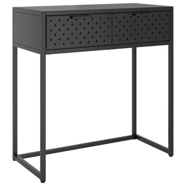 vidaXL Console Table Anthracite Steel Compact Adjustable Armrests