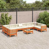 vidaXL Garden Sofa Set Wax brown and cream
