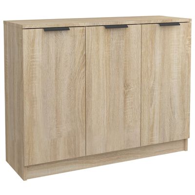vidaXL Sideboard Sonoma Oak 35.6"x11.8"x27.6" Engineered Wood