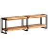 vidaXL TV Cabinet Brown, Black Solid Acacia wood, metal Medium