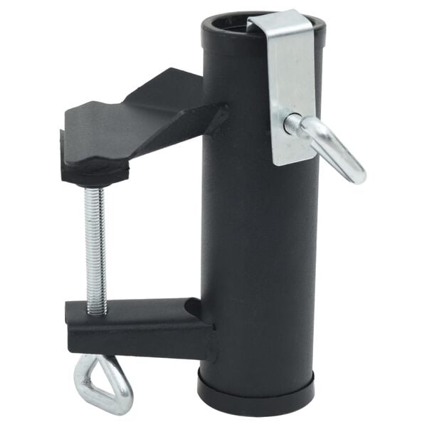 vidaXL Umbrella Clamp Black Steel with powder coating Compact