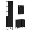vidaXL Bathroom Furniture Set Black Engineered wood