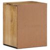 vidaXL Bathroom Wall Cabinet Natural Wood Solid Mango Wood, Engineered Wood
