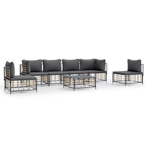 vidaXL Garden Lounge Set Anthracite