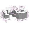 vidaXL Garden Sofa Set Black and Cream White