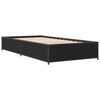 vidaXL Bed Frame Black Engineered wood, metal, plywood 90 x 75 in Single