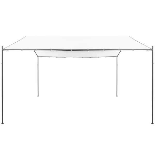 vidaXL Gazebo White Fabric with a PA coating, steel