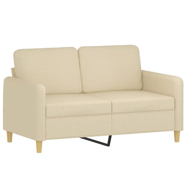 vidaXL Sofa Set Cream Polyester 3-Seater Sofa Sofa Set Rectangular