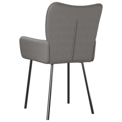 vidaXL Dining Chairs 2 pcs Light Gray Fabric