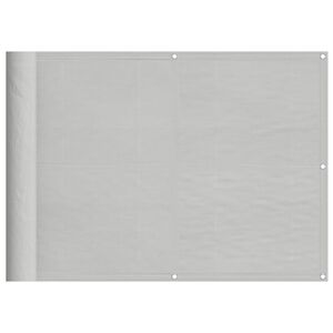 vidaXL Balcony Screen Light Grey 29.5x118.1" 100% Polyester Oxford