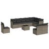 vidaXL Garden Sofa Set Grey PE rattan Large Modular Garden Sofa Set