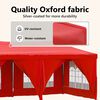 vidaXL Folding Party Tent with Sidewalls Red 9.8'x19.7'