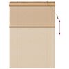 vidaXL Roller Blind with Curtains Manual Brown 55.12 x 86.61 in Bamboo