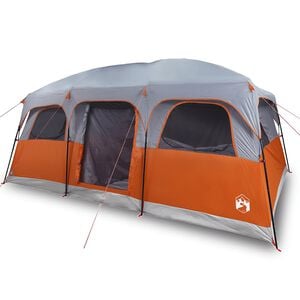 vidaXL Family Tent Cabin 10-Person Gray  Waterproof