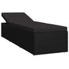 vidaXL Garden Sun loungers Reclining 3 pcs Black Poly rattan