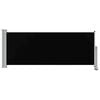 vidaXL Patio Retractable Side Awning 39.4"x118.1" Black