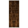 vidaXL Highboard Smoked Oak Engineered Wood 31.5 in x 16.7 in x 72.8 in