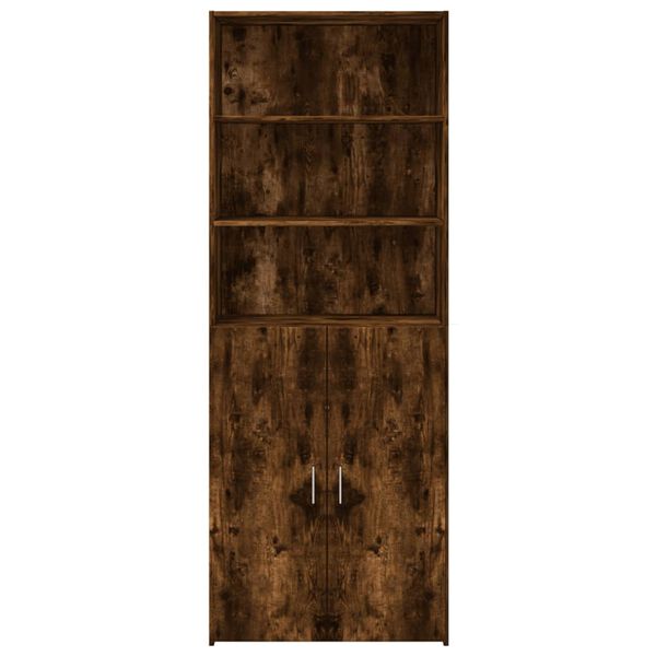 vidaXL Highboard Smoked Oak Engineered Wood 31.5 in x 16.7 in x 72.8 in