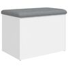 vidaXL Storage Bench White with light grey cushion