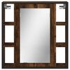 vidaXL Bathroom Mirror Cabinet Smoked oak