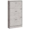 vidaXL Shoe Cabinet Concrete Grey Engineered Wood 23.2 x 6.7 x 42.5 in