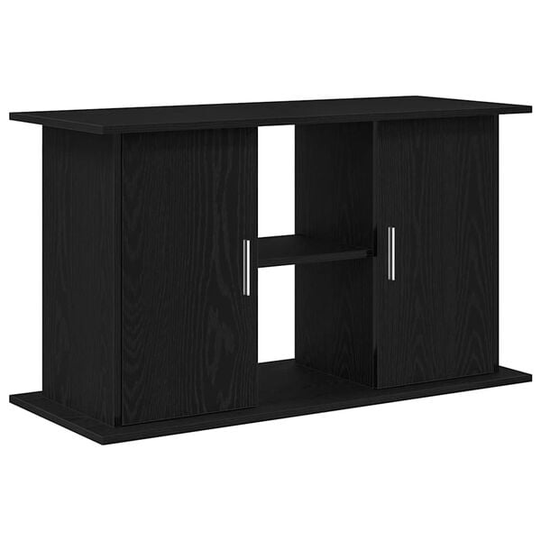 vidaXL Aquarium Stand Black Oak Engineered Wood 39.8 x 16.1 x 22.8 in