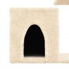 vidaXL Cat Tree Cream Engineered wood, plush, sisal Medium Durable