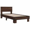 vidaXL Bed Frame Brown oak Engineered wood Small Single Durable
