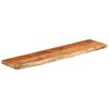 vidaXL Wall Shelf Natural wood Solid acacia wood 31.5 x 7.9 x 1.0 in
