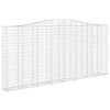 vidaXL Arched Gabion Baskets 9 pcs 157.5x11.8x180/200" Galvanised Iron