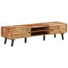 vidaXL TV Cabinet Natural wood Solid acacia wood Storage TV Cabinet