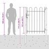 vidaXL Fence Gate Single Door with Arched Top Steel 3.3'x3.9' Black