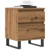vidaXL Bedside Cabinet Artisan oak Engineered wood, Metal Standard