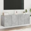 vidaXL TV Cabinet Set of 2 Concrete Grey Engineered Wood Medium