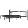 vidaXL Bed Frame Black Steel 72 x 80 in Durable Bed Frame