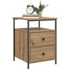 vidaXL Bedside Cabinet Set of 2 Artisan oak Engineered wood, metal