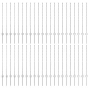 vidaXL Fence Post 88 pcs Silver 55.12 in Steel