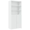 vidaXL Storage Cabinet White Engineered Wood Tall Storage Cabinet