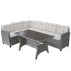 vidaXL Outdoor Furniture Set Grey, Cream White