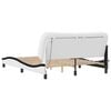 vidaXL Bed Frame without Mattress "Hvar" White and Black 63"x78.7" Faux Leather