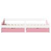vidaXL Day Bed White and Pink Solid Pine Wood, Engineered Wood