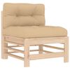 vidaXL Garden Lounge Set Beige, Natural Wood