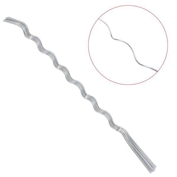 vidaXL Spiral Plant Support Set of 20 Galvanized Steel 67 in length