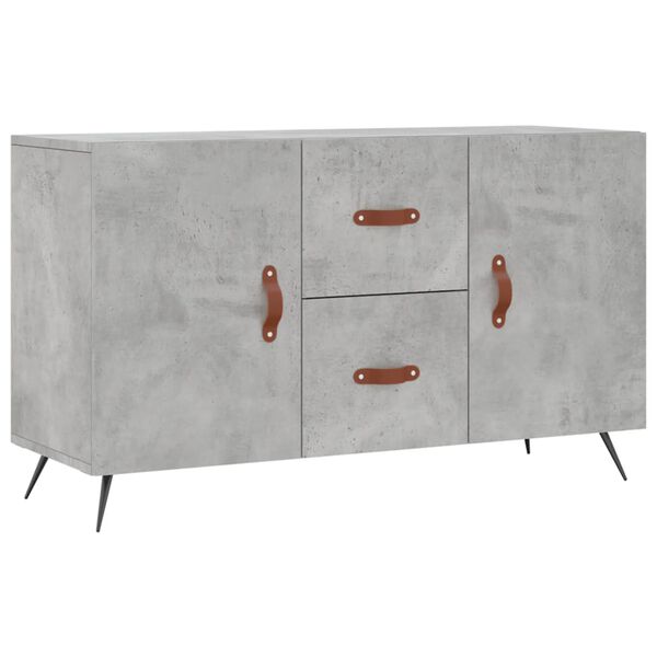 vidaXL Sideboard Concrete gray Engineered wood, metal Medium Sideboard