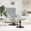 vidaXL Egg Chair with Footstool Light Grey 24.80 x 28.74 x 35.43 in