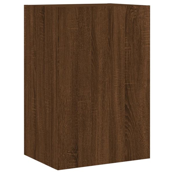 vidaXL TV Wall Cabinet Brown Oak Engineered Wood 15.9 x 11.8 x 23.6 in