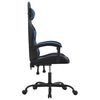 vidaXL Gaming Chair Black and Blue Faux Leather