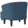 vidaXL Tub Chair Dark Blue Velvet (100% polyester), pinewood, plywood