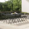vidaXL Folding Bistro Chair Set of 8 Black